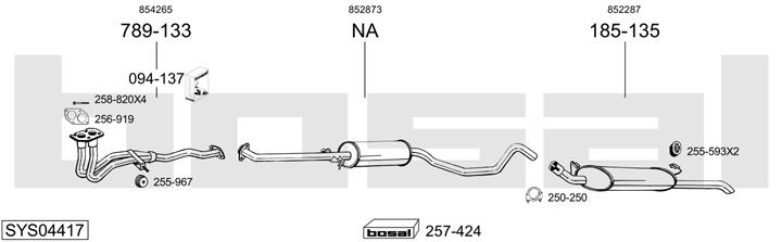Bosal SYS04417 Exhaust system SYS04417