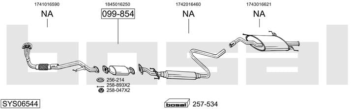 Bosal SYS06544 Exhaust system SYS06544
