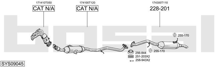 Bosal SYS09045 Exhaust system SYS09045