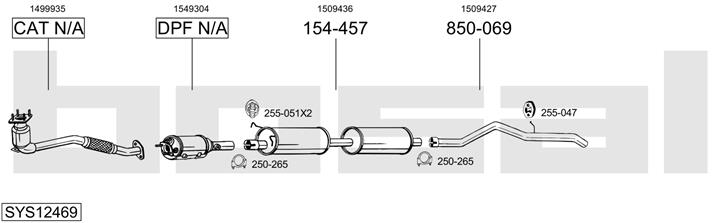 Bosal SYS12469 Exhaust system SYS12469