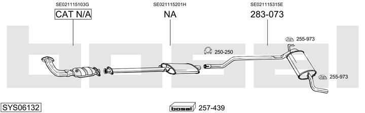 Bosal SYS06132 Exhaust system SYS06132