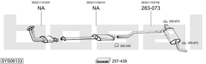 Bosal SYS06133 Exhaust system SYS06133