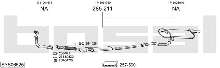 Bosal SYS06525 Exhaust system SYS06525