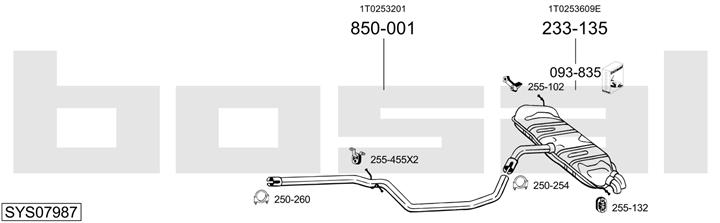 Bosal SYS07987 Exhaust system SYS07987