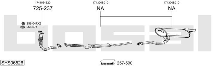 Bosal SYS06526 Exhaust system SYS06526