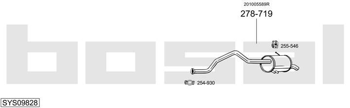 Bosal SYS09828 Exhaust system SYS09828