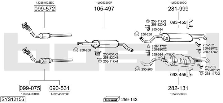 Bosal SYS12156 Exhaust system SYS12156