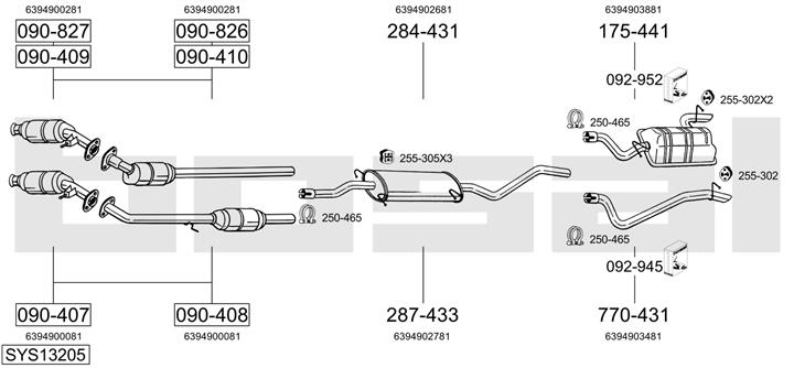 Bosal SYS13205 Exhaust system SYS13205