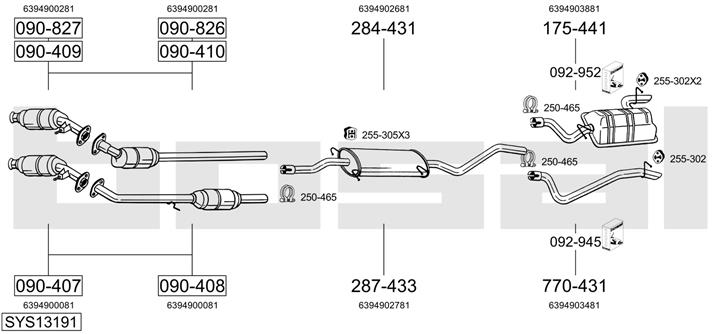 Bosal SYS13191 Exhaust system SYS13191