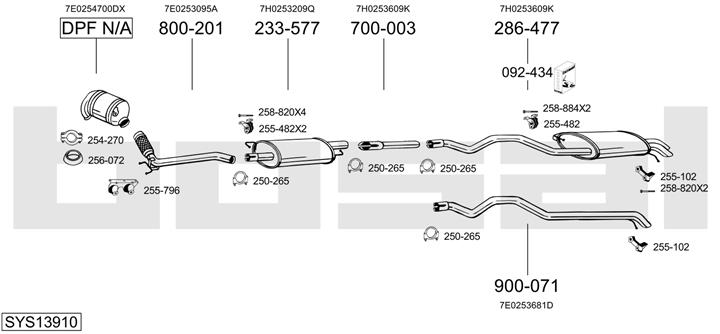 Bosal SYS13910 Exhaust system SYS13910