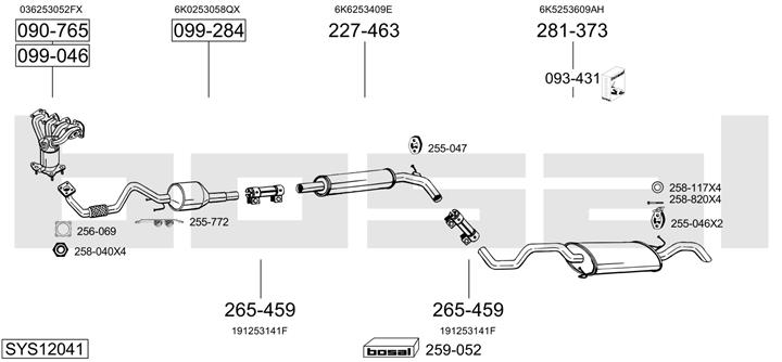 Bosal SYS12041 Exhaust system SYS12041
