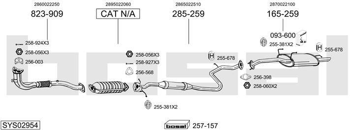 Bosal SYS02954 Exhaust system SYS02954