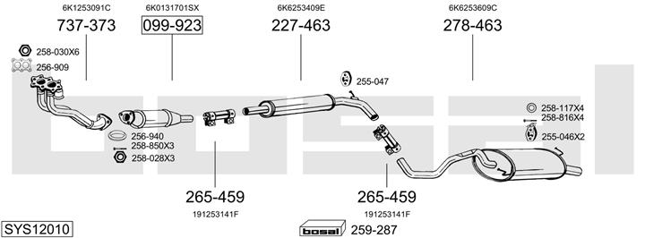 Bosal SYS12010 Exhaust system SYS12010