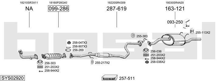Bosal SYS02920 Exhaust system SYS02920