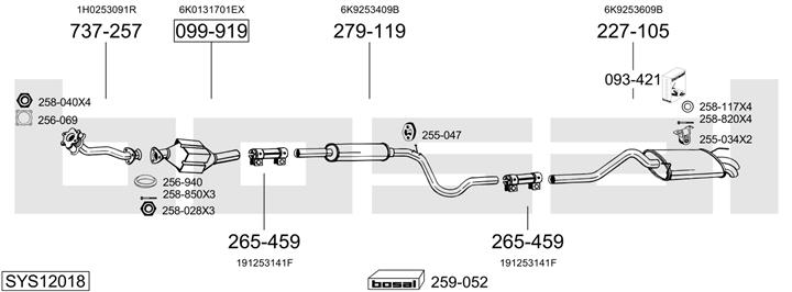 Bosal SYS12018 Exhaust system SYS12018