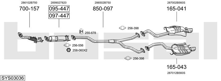 Bosal SYS03036 Exhaust system SYS03036