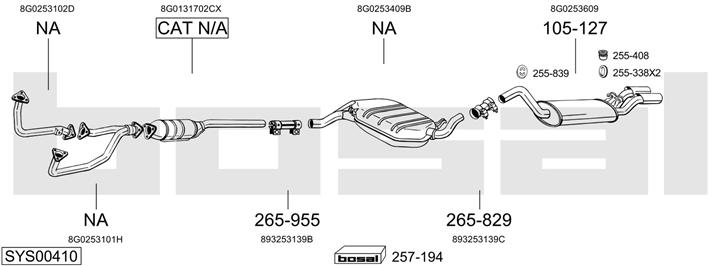 Bosal SYS00410 Exhaust system SYS00410