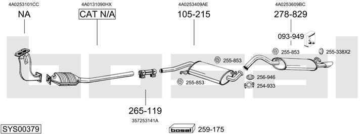 Bosal SYS00379 Exhaust system SYS00379