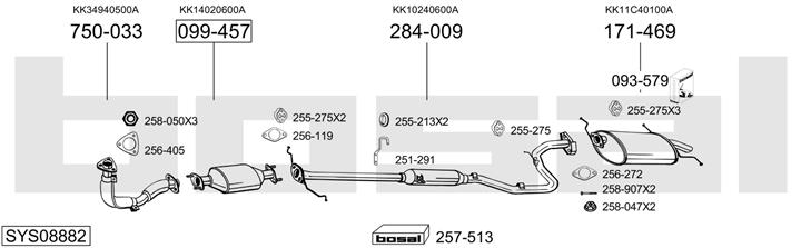 Bosal SYS08882 Exhaust system SYS08882