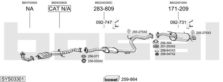 Bosal SYS03301 Exhaust system SYS03301