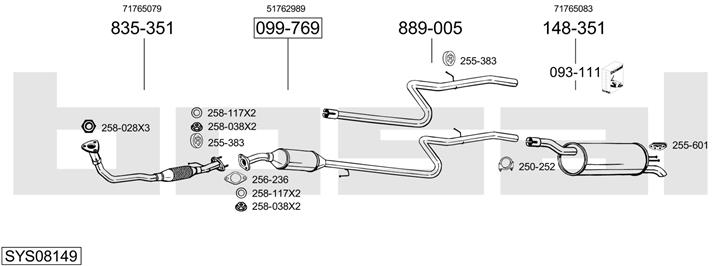 Bosal SYS08149 Exhaust system SYS08149