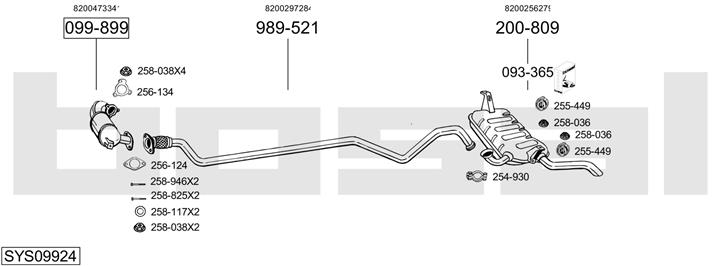 Bosal SYS09924 Exhaust system SYS09924