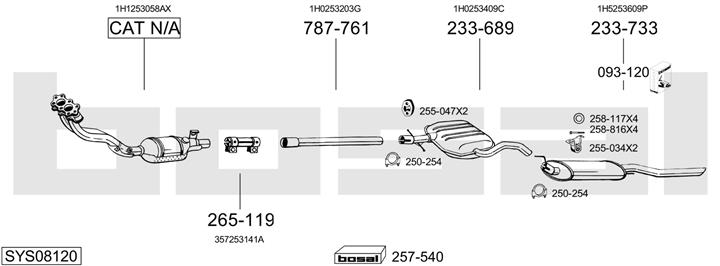 Bosal SYS08120 Exhaust system SYS08120