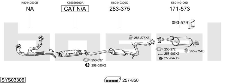 Bosal SYS03306 Exhaust system SYS03306