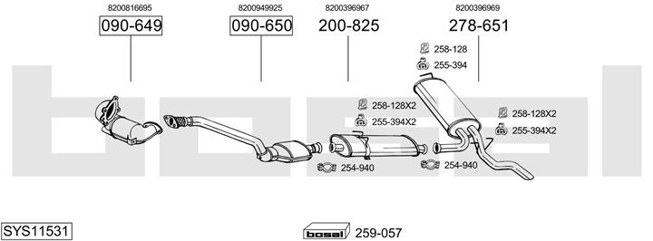 Bosal SYS11531 Exhaust system SYS11531