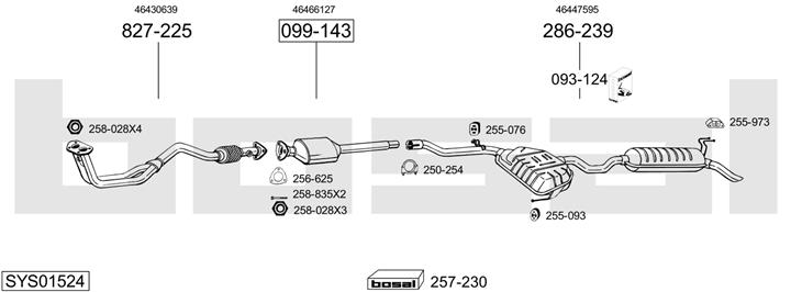 Bosal SYS01524 Exhaust system SYS01524