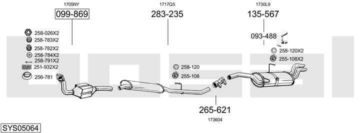 Bosal SYS05064 Exhaust system SYS05064