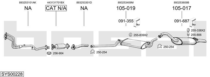 Bosal SYS00228 Exhaust system SYS00228