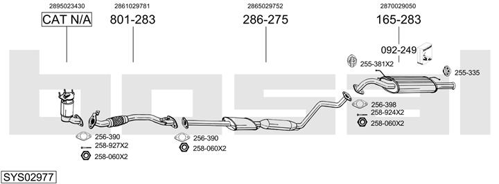 Bosal SYS02977 Exhaust system SYS02977