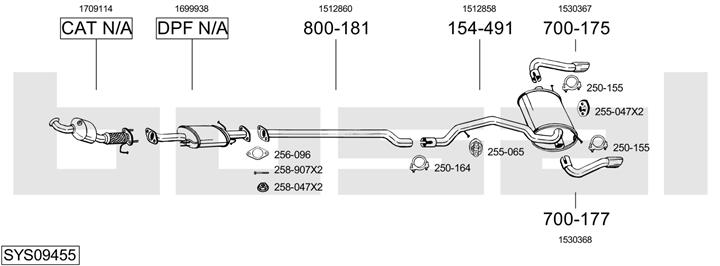 Bosal SYS09455 Exhaust system SYS09455