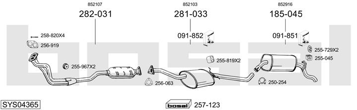 Bosal SYS04365 Exhaust system SYS04365