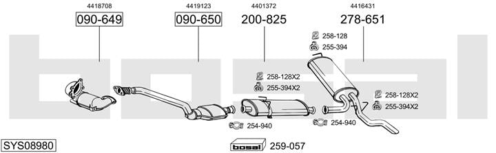 Bosal SYS08980 Exhaust system SYS08980