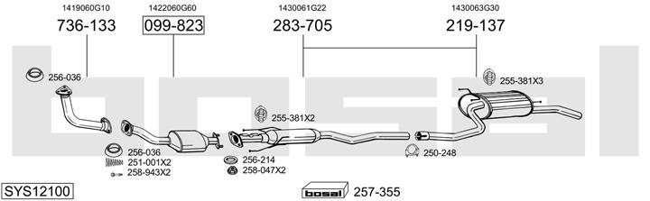 Bosal SYS12100 Exhaust system SYS12100