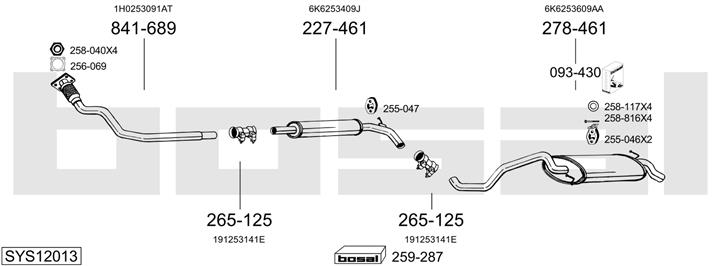 Bosal SYS12013 Exhaust system SYS12013