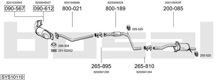 Bosal SYS10110 Exhaust system SYS10110