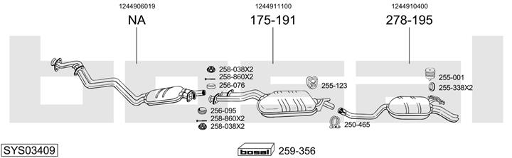 Bosal SYS03409 Exhaust system SYS03409