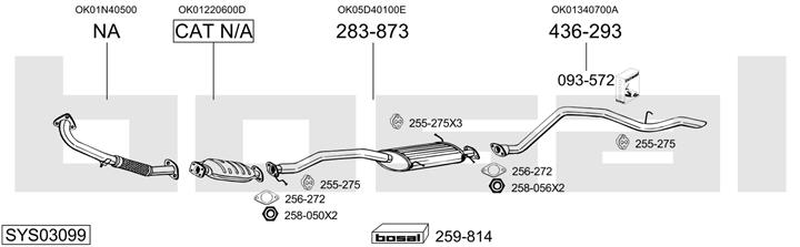 Bosal SYS03099 Exhaust system SYS03099