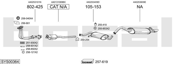 Bosal SYS00364 Exhaust system SYS00364