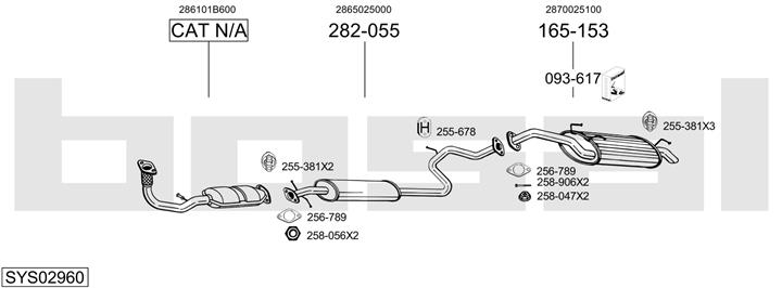 Bosal SYS02960 Exhaust system SYS02960