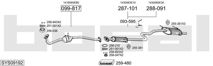 Bosal SYS09192 Exhaust system SYS09192