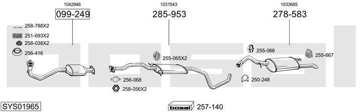 Bosal SYS01965 Exhaust system SYS01965