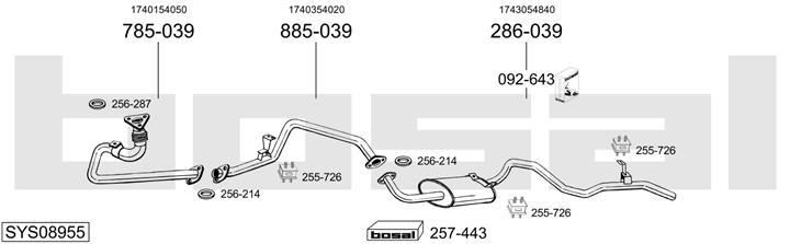 Bosal SYS08955 Exhaust system SYS08955