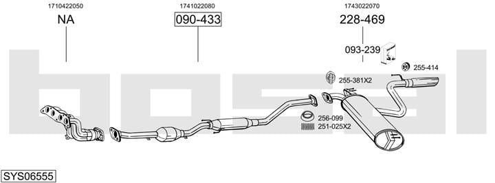 Bosal SYS06555 Exhaust system SYS06555