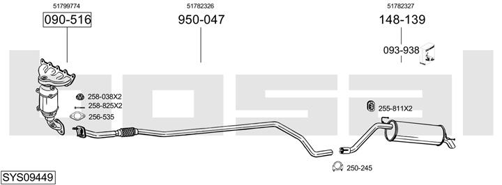 Bosal SYS09449 Exhaust system SYS09449