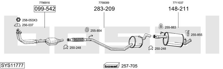 Bosal SYS11777 Exhaust system SYS11777