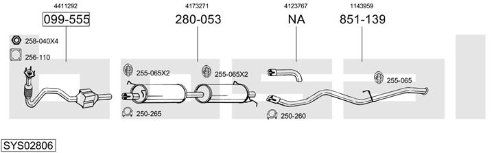 Bosal SYS02806 Exhaust system SYS02806